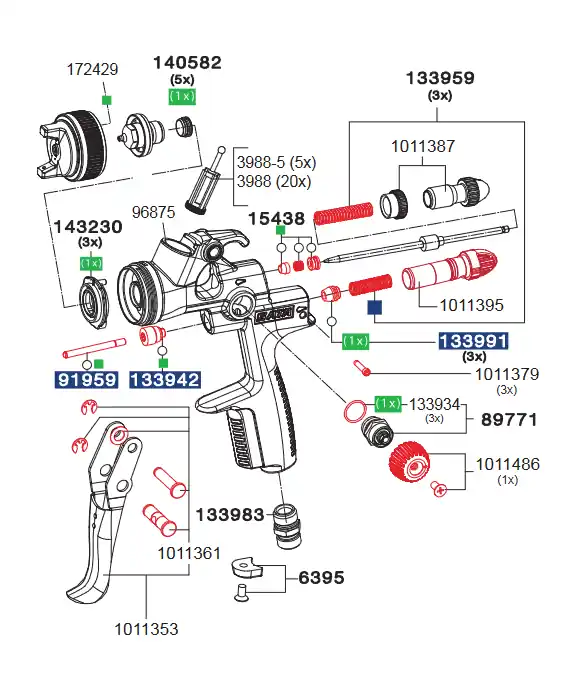 SATAjet 1500 B SoLV Air Piston Rod