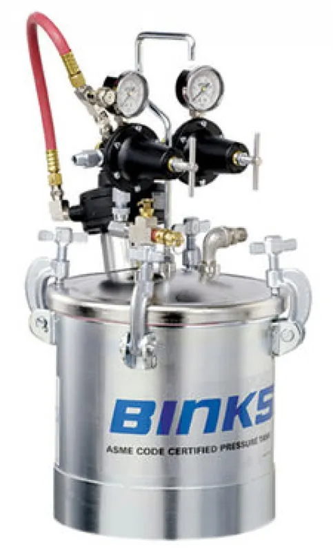 Binks Zinc-Plated 2.8 Gallon Pressure Tank with Stainless Steel Lid