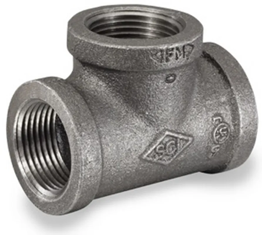 TEE BLK MI THD IMPORT 1X1X3/4