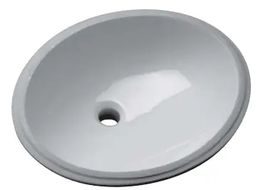 UNDERCOUNTER MNT OVAL LAVATORY