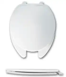 WHITE OPEN FRONT ELONGATED W/ COVER