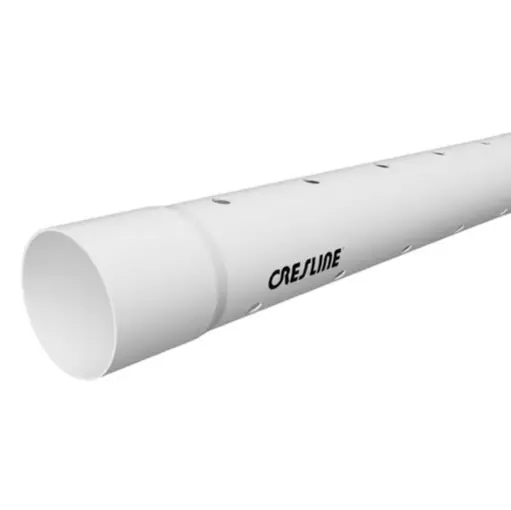 PIPE PVC DWV PE PERF 6 INCH X 20‘ FEET SOLID