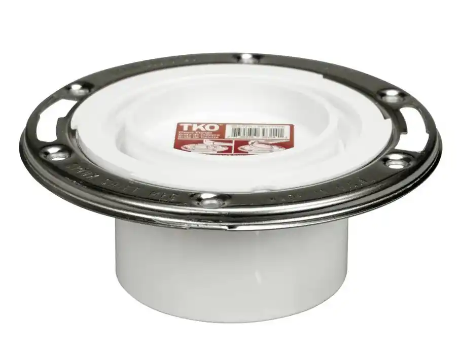 CLOSET FLANGE PVC SS RING 4X3