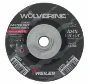 WEILER GRINDER WHEEL W/ NUT 4-1/2 X 1/4