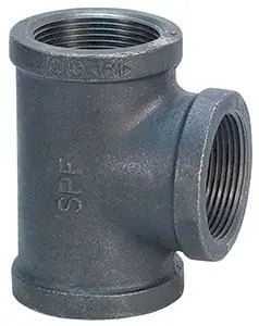 TEE BLK DI THD 1X1X1 1/4
