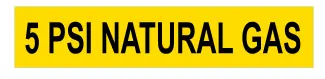 NATURAL GAS PIPE MARKER 5PSIG