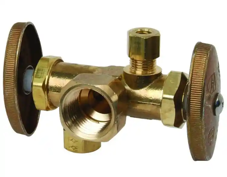 STOP DUAL OUTLET1/2IPSX3/8X1/4COMP