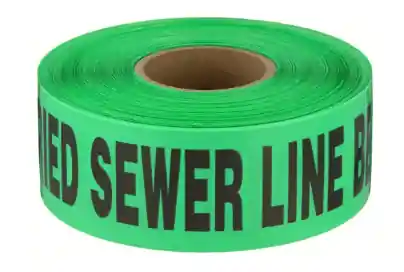 CAUTION "BURIED SEWER LINE BELOW" TAPE