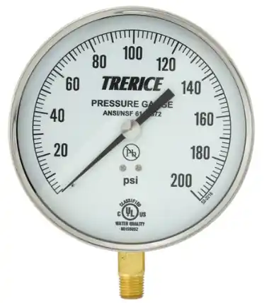 600CB 4 1/2 0-100 PSI 1/4 LOWER CONNECTI