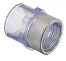 F/A PVC 40 CLEAR SOCxFPT 3/4