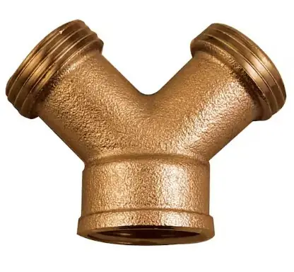 HOSE WYE BRASS MGH 3/4 LA-63