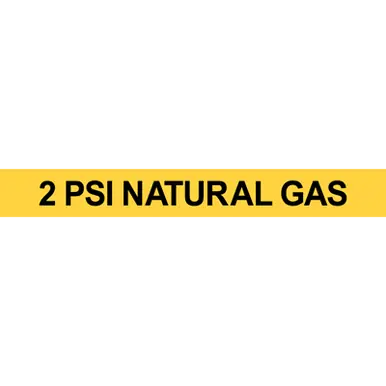 NATURAL GAS PIPE MARKER 2PSIG