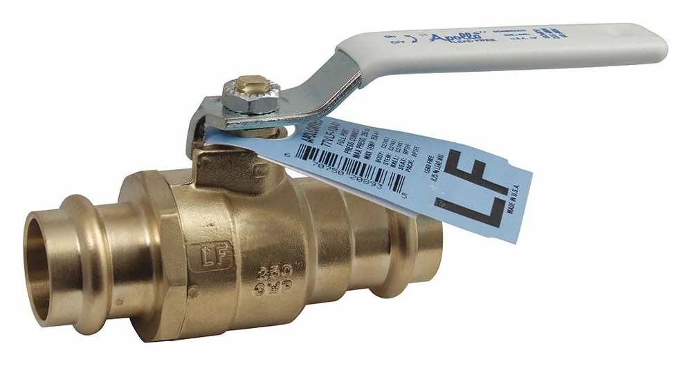 PRESS BALL VALVE LF BRASS FP 3/4