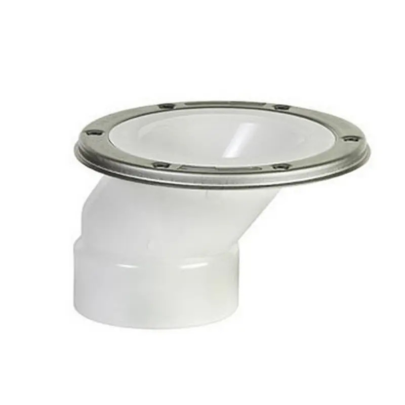 CLOSET FLANGE OFFSET PVC SS RING 4X3