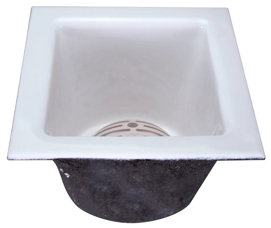 12X12X8 FLR SNK W/ DOME STRAINER
