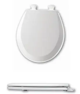 WHITE CLOSED FRONT ROUND SEAT W/ COVER