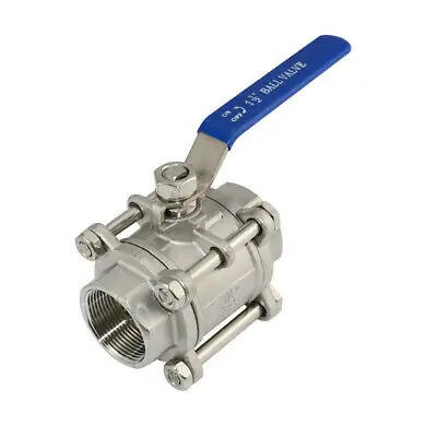 SS-3 THD 3 PC SS BALL VALVE 1 1/2