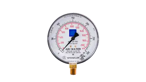 AIR/WATER GAUGE 0-300PSI 1/4NPT