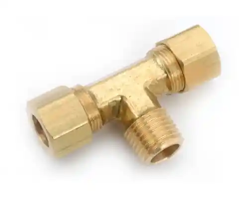 COMP TEE MPT BRANCH BRASS 1/4X1/8