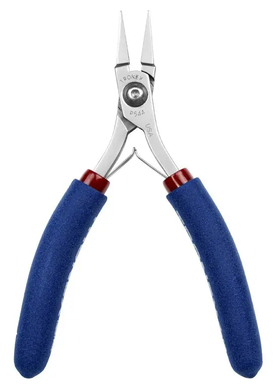 Tronex P544 Flat Nose Gripping/Bending Pliers with Short, Smooth Jaw, 5" OAL