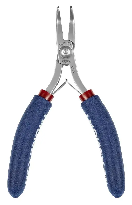 Tronex P552 Bent Nose Pliers with 60° Angled Sturdy Tips, 5" OAL