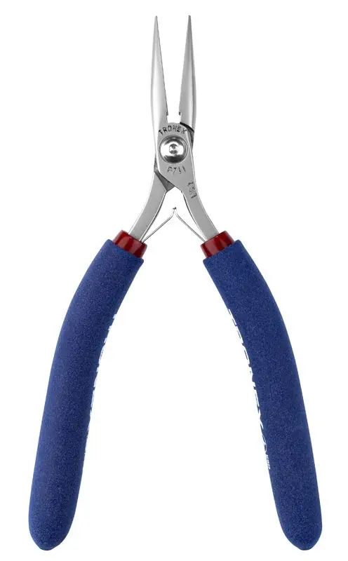 Tronex P711 Chain Nose Pliers with Long, Smooth Jaw & Long Ergonomic Handles, 6.5" OAL