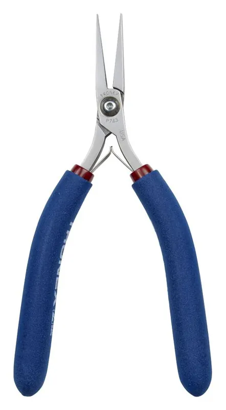 Tronex P743 Long, Thin Flat Nose Pliers with Long, Smooth Jaw & Long Ergonomic Handles, 6.40" OAL