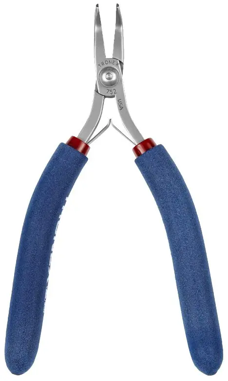 Tronex P752 Bent Nose Pliers with 60° Angled Sturdy Tips & Long Ergonomic Handles, 6" OAL