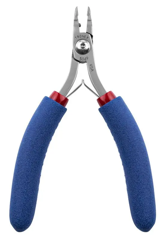 Tronex 5049 Mini Short Sturdy High Relief Slightly Rounded Head Razor-Flush Carbon Steel Tip Cutter, 4.80" OAL