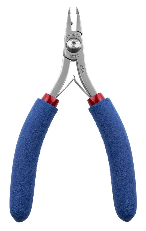 Tronex 5071 SMT Sub-Mini Small Razor-Flush Carbon Steel Fine Tip Cutter with Longer Standard Handles, 4.7" OAL