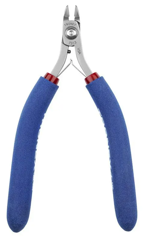 Tronex 7313 SMT Mini Oval Head Razor-Flush Carbon Steel Cutter with Long Ergonomic Handles, 5.5" OAL