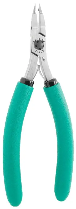 Excelta 7170E ★★★★★ Lazer Line® Specialty Fine Long Medium Relieved Head Lazer-Flush Carbon Steel Cutter with Long Cushion Grip Handles, 6.25" OAL