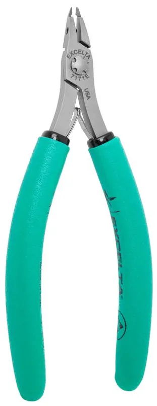 Excelta 7171E ★★★★★ Lazer Line® Specialty Fine Long Miniature Relieved Head Lazer-Flush Carbon Steel Cutter with Long Cushion Grip Handles, 5.75" OAL