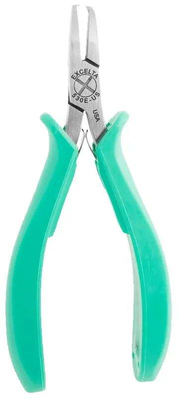 Excelta 530E-US ★★★★★ Specialty Head Shear Carbon Steel 0.040" Stand-Off Cutter with Molded Grip Handles, 5" OAL