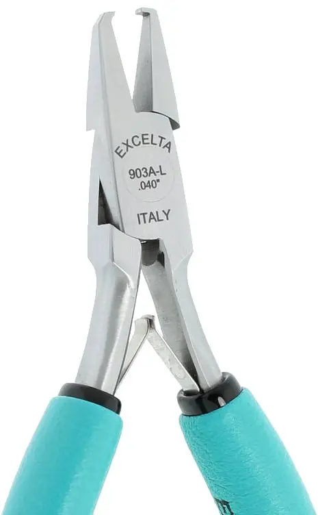 Excelta 903A-L ★★★★★ Heavy-Duty Component Head Shear Carbon Steel 0.040" Stand-Off Cutter with Extra Long Cushion Grip Handles, 6.5" OAL