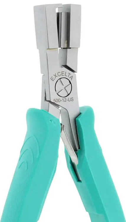 Excelta 500-12-US ★★★★★ Straight Multiple Lead Forming Pliers for TO-220-5 Transistors with Off-Set Jaw & Molded Grips, 5.5" OAL