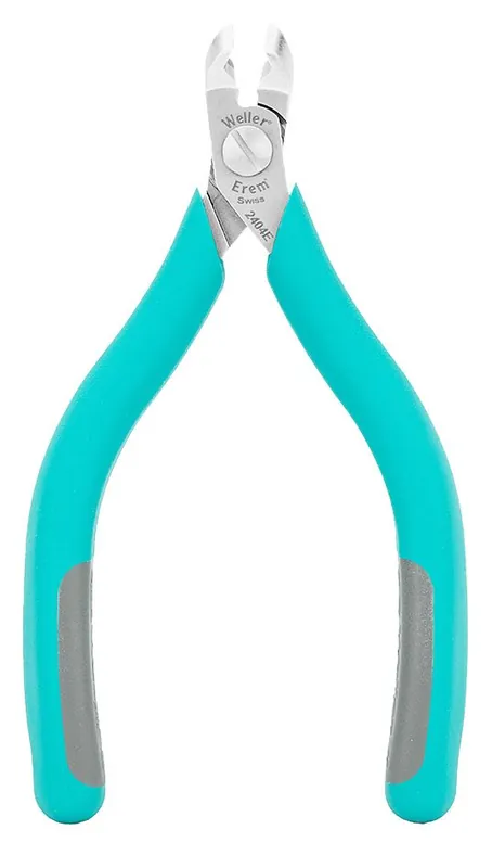 Erem 2404E MagicSense Medium Wide Pointed 30° Rounded Head Fine Flush Tip Cutter with Ergonomic Handles, 5" OAL