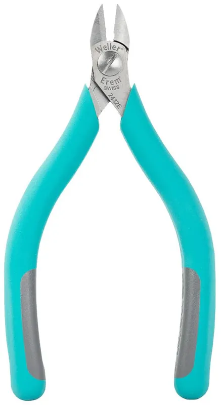Erem 2422E MagicSense Swiss-Made ESD-Safe Oval Head Medium Flush Side Cutter with Ergonomic Handles for 16-32 AWG, 5.118" OAL
