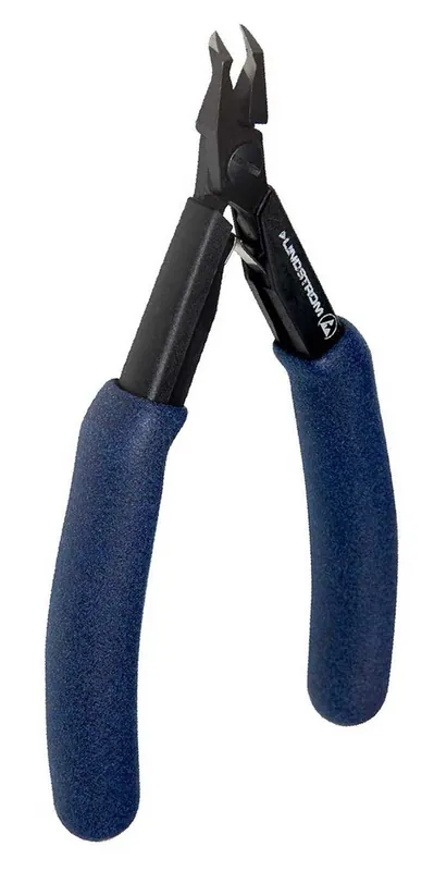 Lindstrom HS8248 ESD-Safe 45° Long Oblique Tapered Relieved Head Flush Alloy Steel Cutter with CLong HandSaver ushioned Grip Handles, 4.63" OAL