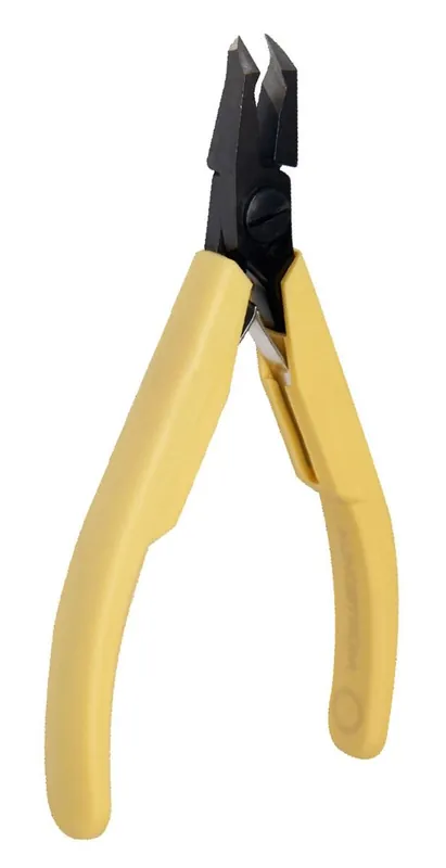 Lindstrom 8247 ESD-Safe Small 45° Oblique Tapered Head Flush Alloy Steel Cutter with Cushioned Grip Handles, 4.63" OAL