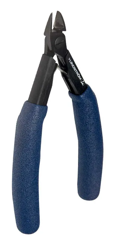 Lindstrom HS-8140 ESD-Safe Small Oval Head Diagonal Micro-Bevel® Alloy Steel Cutter with Long HandSaver Cushioned Grip Ergonomic Handles, 5.60" OAL