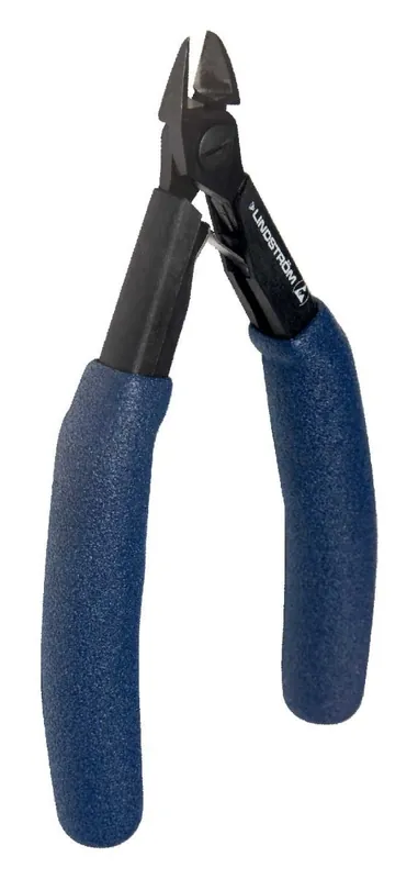 Lindstrom HS8150 ESD-Safe Medium Oval Head Diagonal Micro-Bevel® Alloy Steel Cutter with Long HandSaver Cushioned Grip Ergonomic Handles, 5.70" OAL