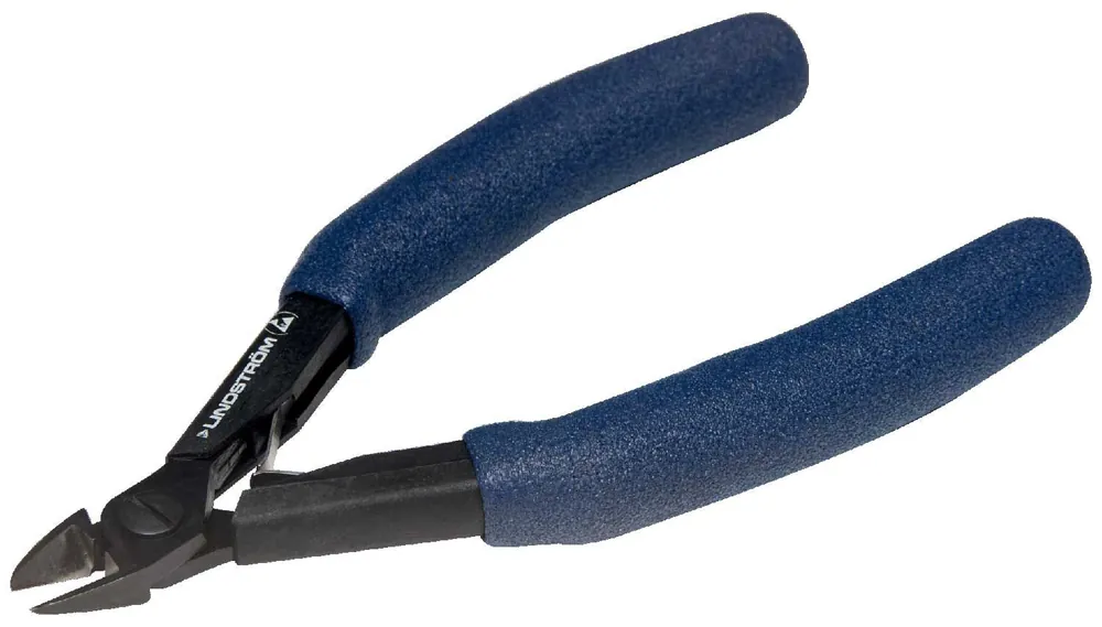 Lindstrom HS-8152 ESD-Safe Medium Oval Head Diagonal Ultra-Flush® Alloy Steel Cutter with Long HandSaver Cushioned Grip Ergonomic Handles, 5.70" OAL