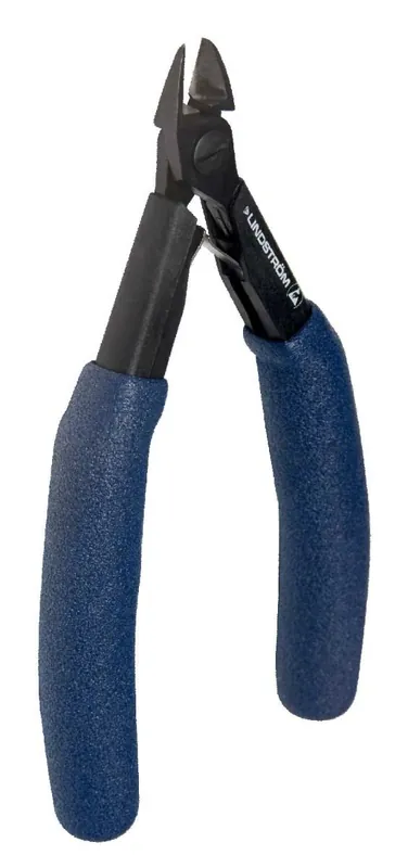 Lindstrom HS8160 ESD-Safe Large Oval Head Diagonal Micro-Bevel® Alloy Steel Cutter with Long HandSaver Cushioned Grip Ergonomic Handles, 6.19" OAL