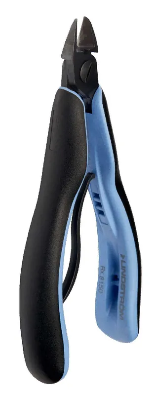 Lindstrom RX8130 ESD-Safe Extra Small Oval Head Diagonal Micro-Bevel® Alloy Steel Cutter with ERGO™ Cushioned Grip Handles, 5.25" OAL