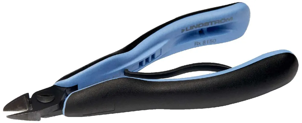 Lindstrom RX8160 ESD-Safe Large Oval Head Diagonal Micro-Bevel® Alloy Steel Cutter with ERGO™ Cushioned Grip Handles, 5.80" OAL