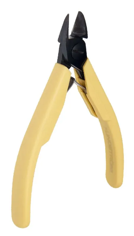 Lindstrom 8152 ESD-Safe Medium Oval Head Diagonal Ultra-Flush® Alloy Steel Cutter with Cushioned Grip Handles, 4.43" OAL