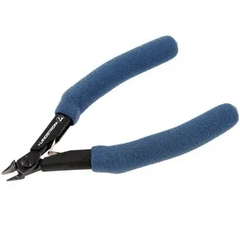 Lindstrom HS8148 ESD-Safe Small Tapered Relieved Head Ultra-Flush® Alloy Steel Cutter with Long HandSaver Cushioned Grip Ergonomic Handles, 5.60" OAL