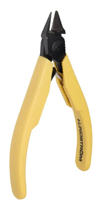 Lindstrom 8148 ESD-Safe Small Tapered Relieved Head Ultra-Flush® Alloy Steel Cutter with Cushioned Grip Handles, 4.33" OAL