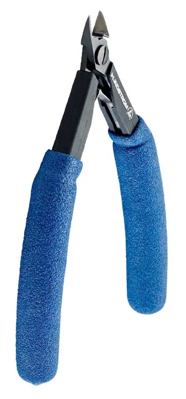 Lindstrom HS8144 ESD-Safe Small Tapered Head Flush Cutter with Long HandSaver Cushioned Grip Ergonomic Handles, 5.60" OAL